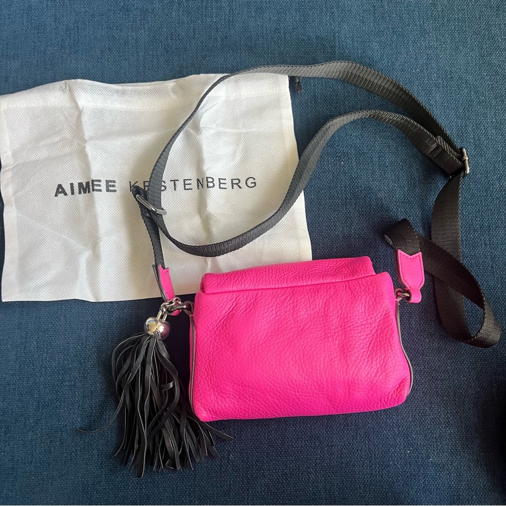 Aimee Kestenberg Hot Pink Crossbody Bag - Broadway Bag Mini - NWT - Picture 2 of 7
